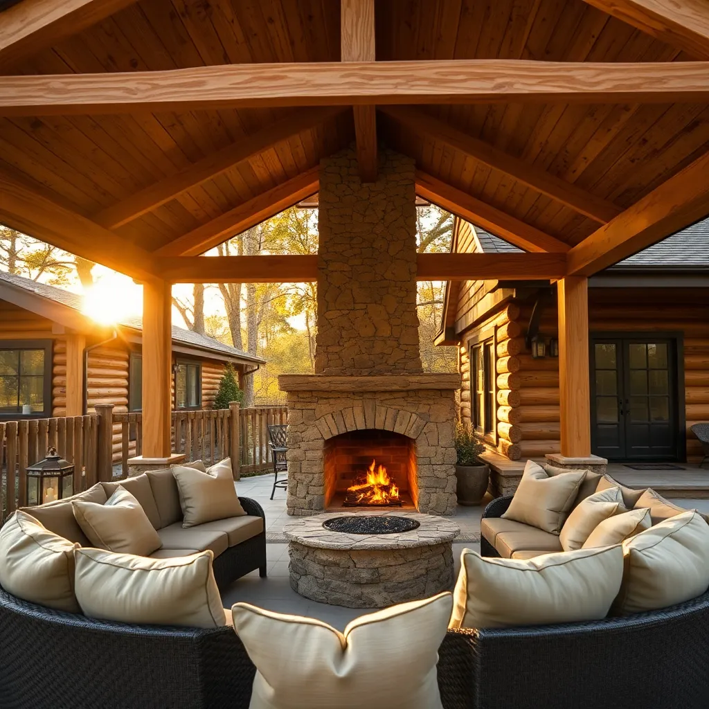 Outdoor Fireplaces for Cabin Shelters