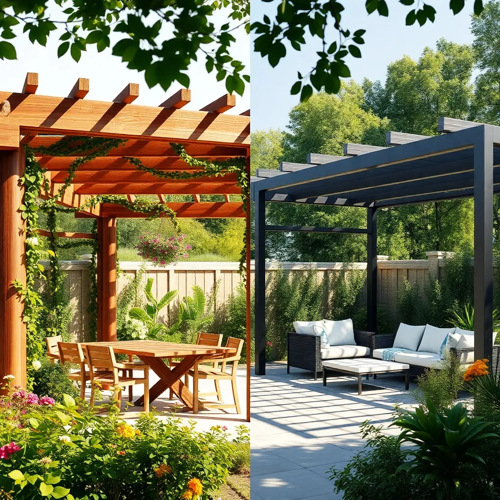 Comparing Wood vs. Metal Pergolas