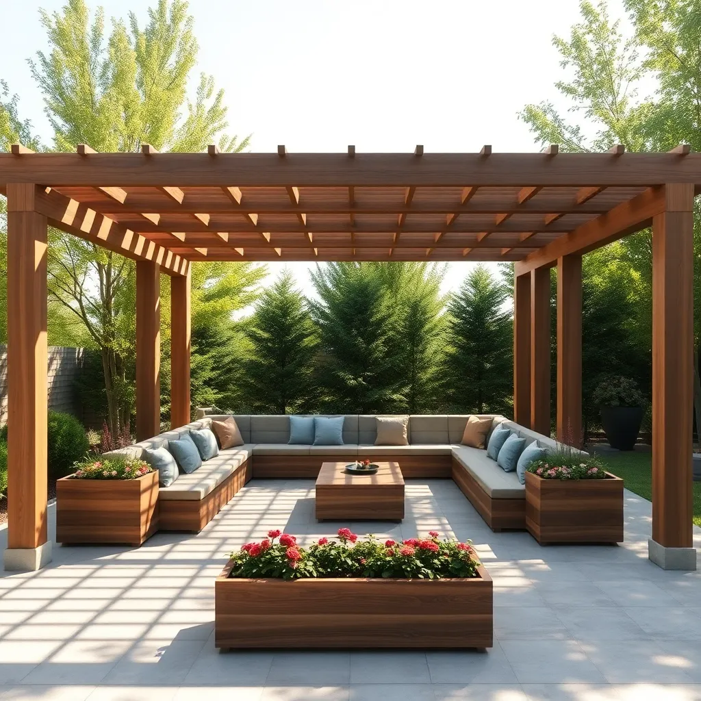 Add Planter Boxes to Seating Ends