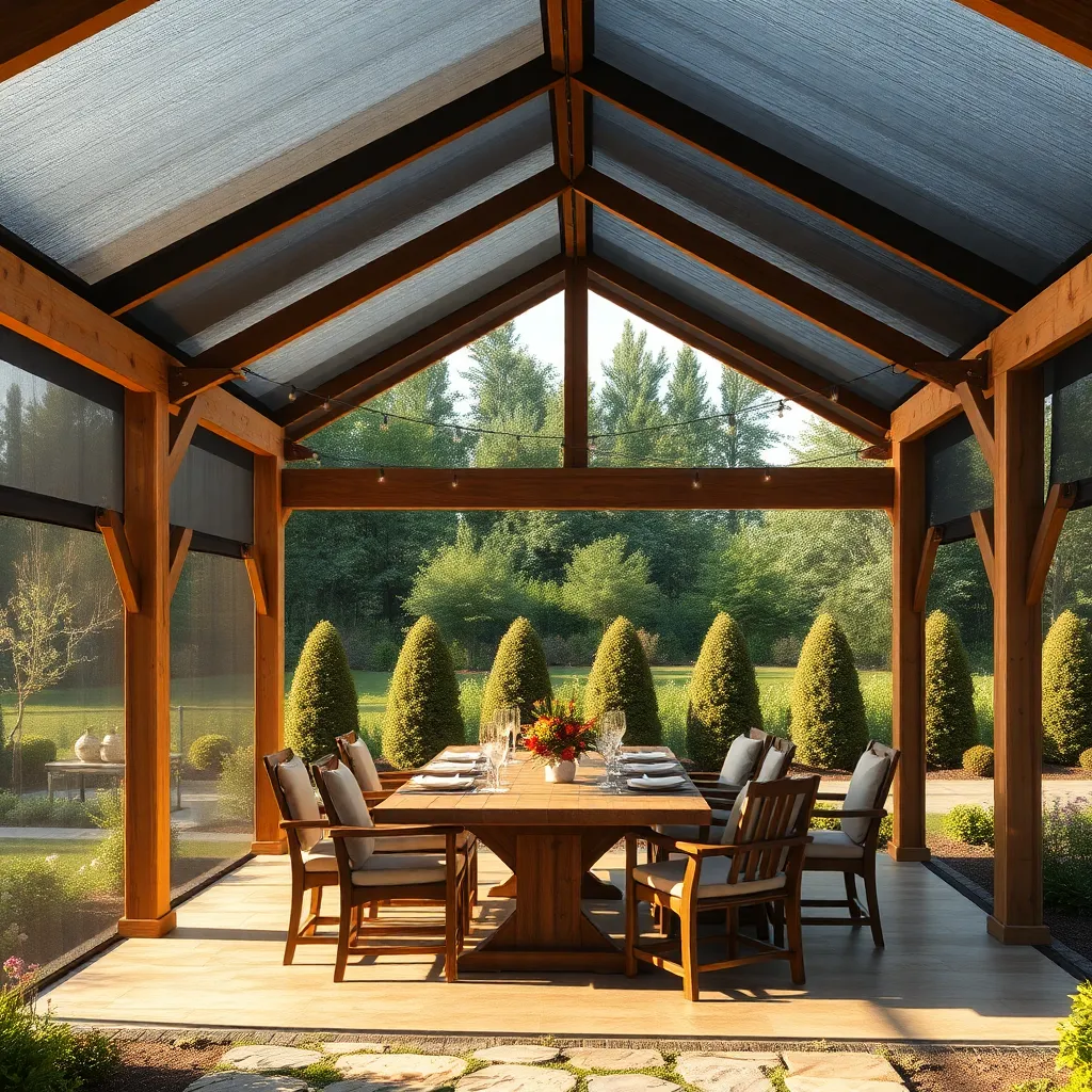 Screened-In Pavilion (Bug-Free Comfort for Outdoor Feasts)
