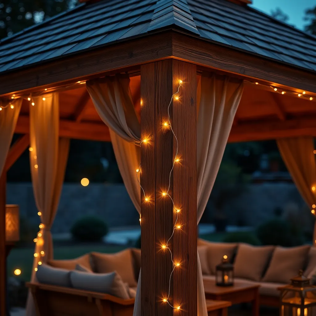 Wrap Fairy Lights Around Posts