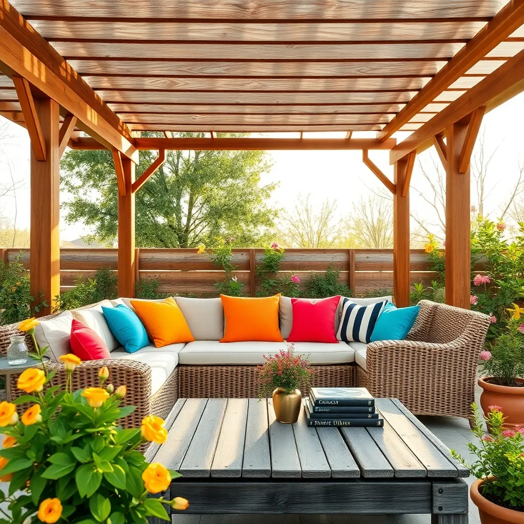 Arrange Colorful Outdoor Cushions