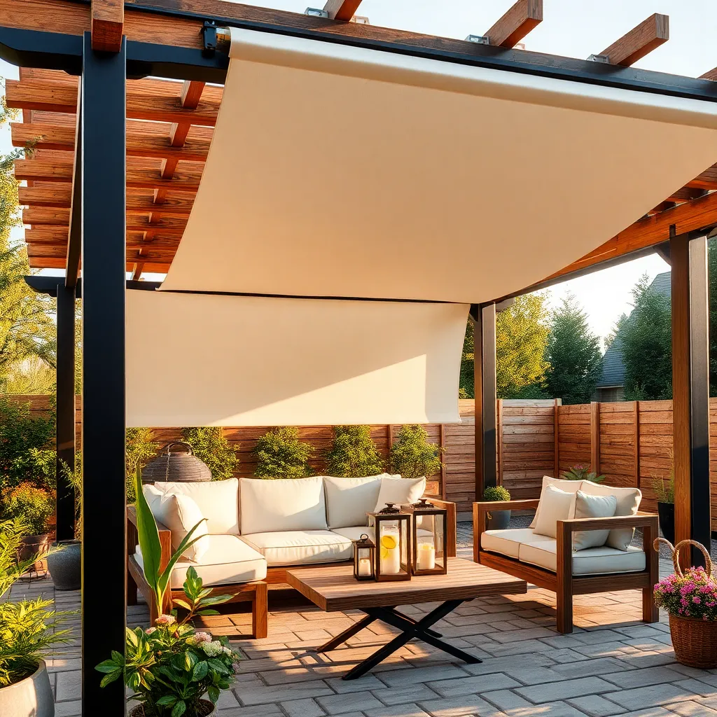 Gazebo with Retractable Canopy (UV-Resistant Fabric)