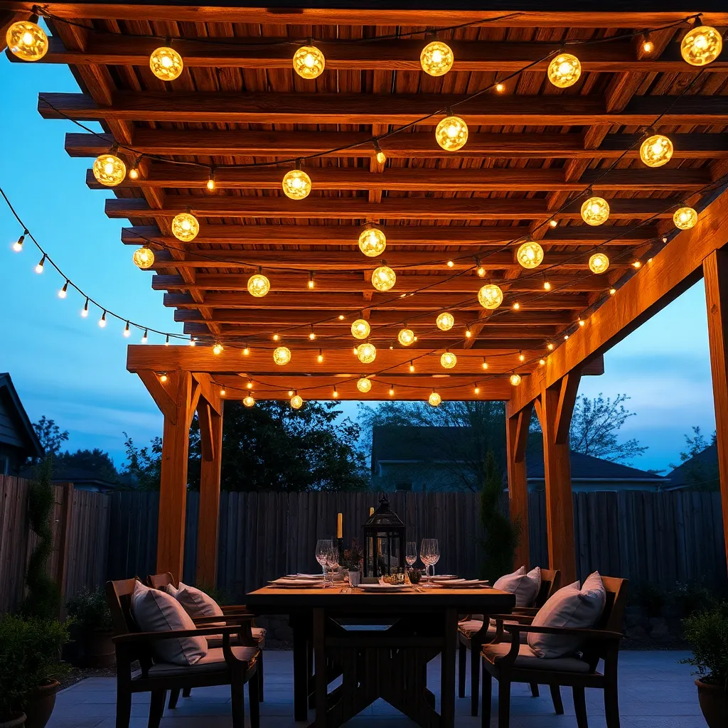 Add String Lights Under Shelter