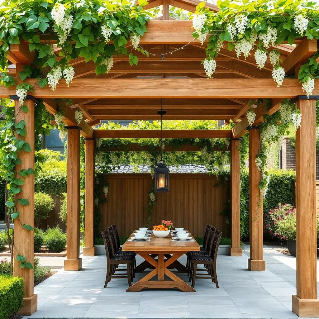 Incorporate Climbing Plants Around Structure