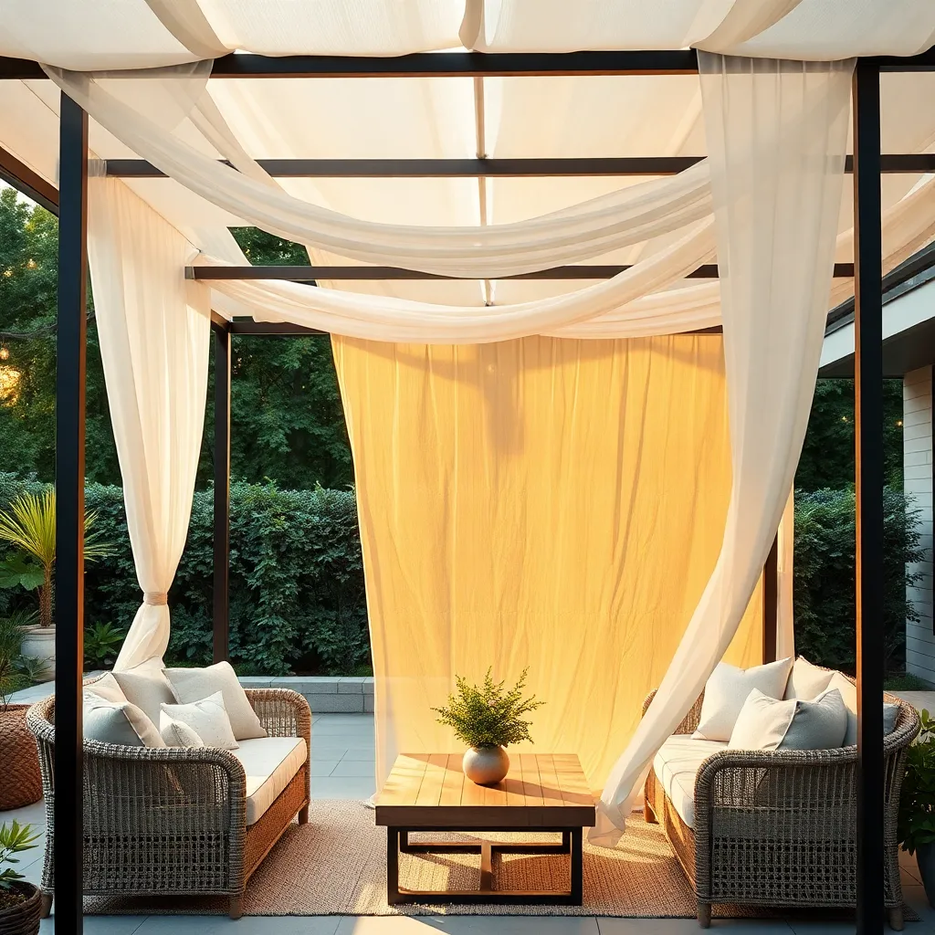 Elegant Fabric Draped Canopies