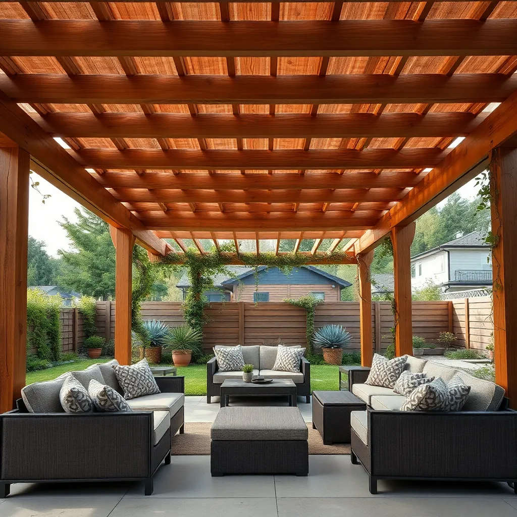 Pergola Seating and Lounge Areas