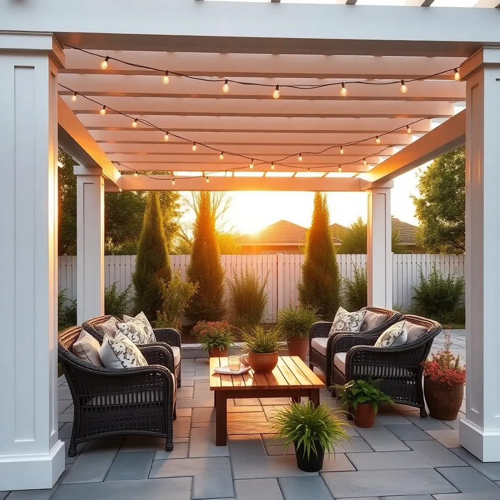 Freestanding Vinyl Pergola (Low-Maintenance White Finish)