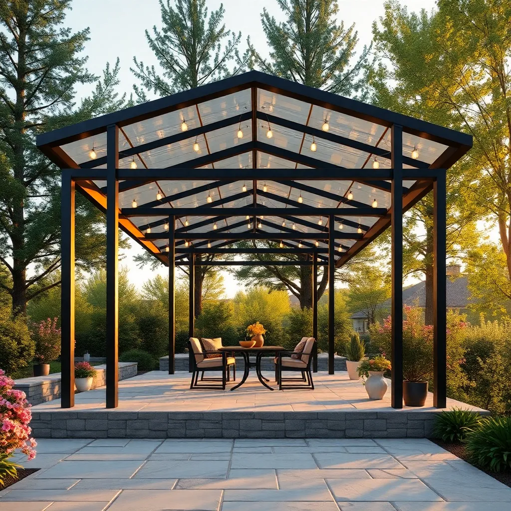 Erecting a Metal Frame Pavilion