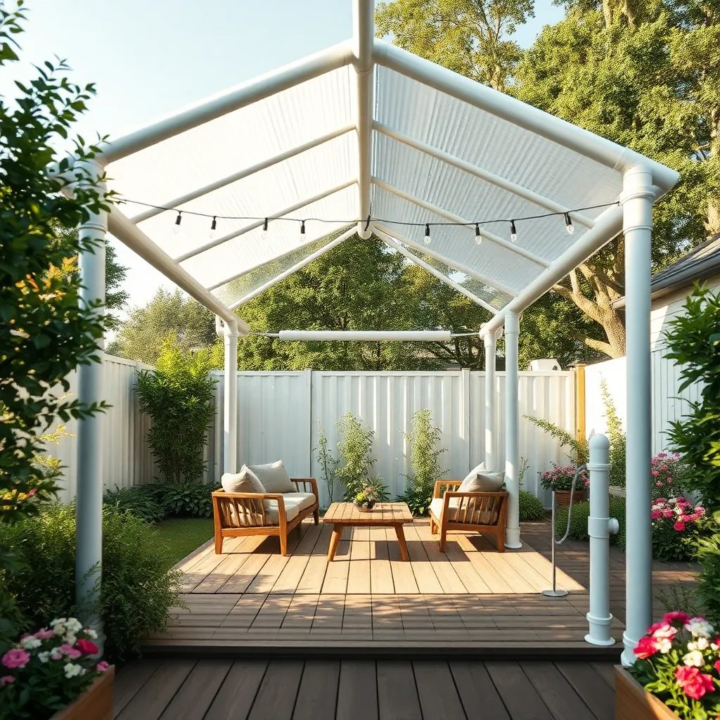 DIY PVC Pipe Gazebo Structure