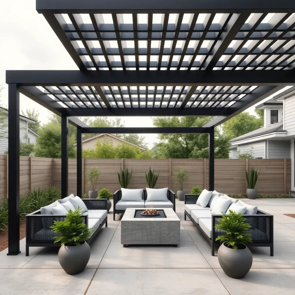 Modern Minimalist Pergola (Aluminum Frame)