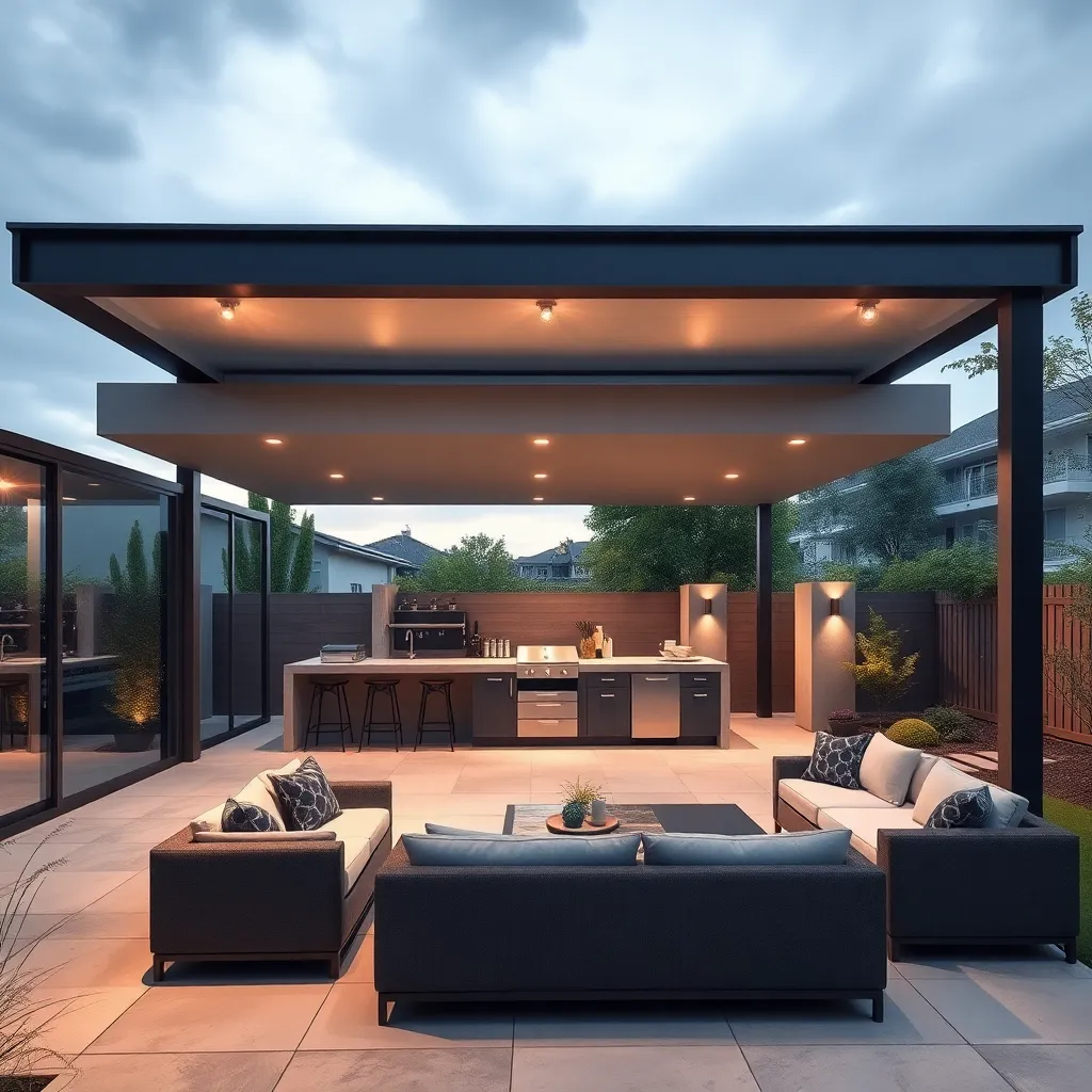 Modern Outdoor Kitchens and Shelters