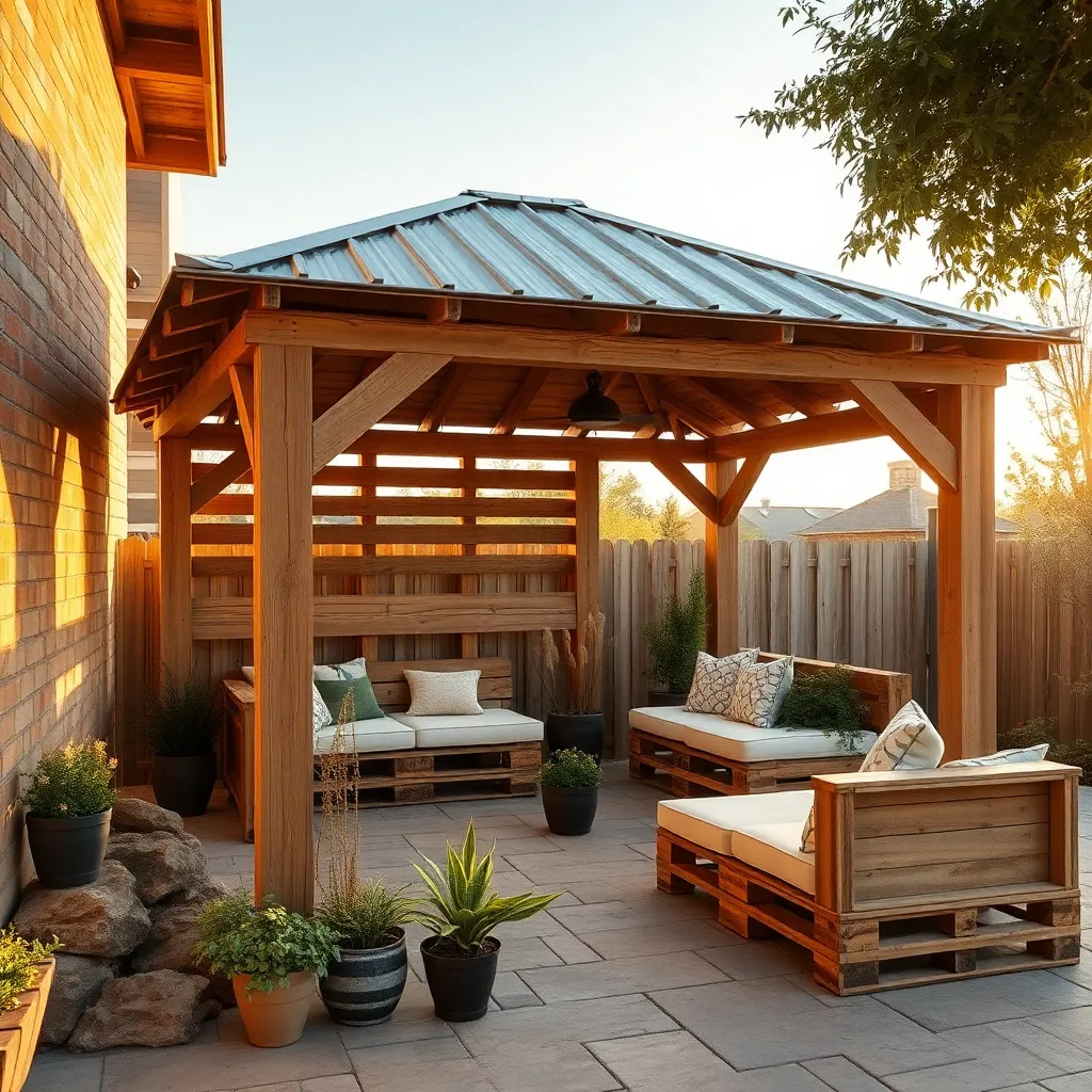 Rustic Pallet Gazebo Blueprint