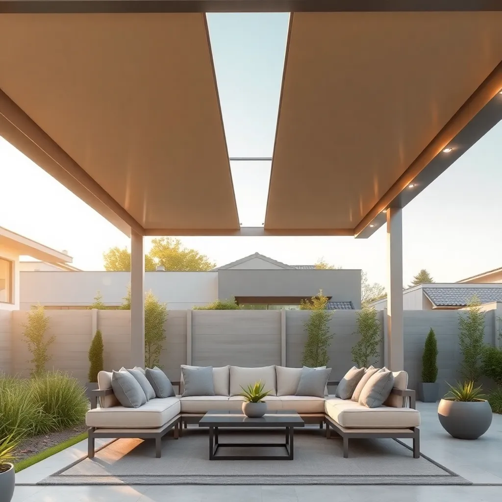 Modern Aluminum Pavilion (Sleek Design with Retractable Roof)