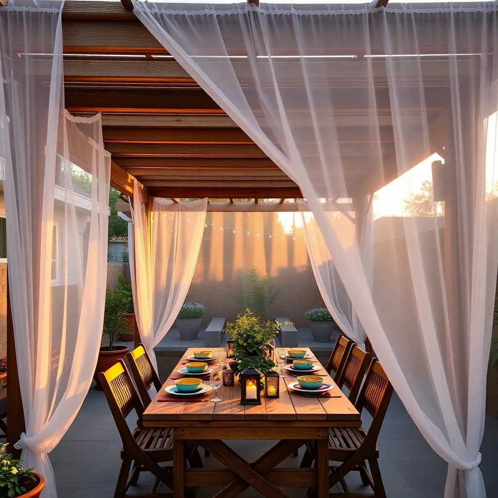 Place Mosquito Netting Around Dining