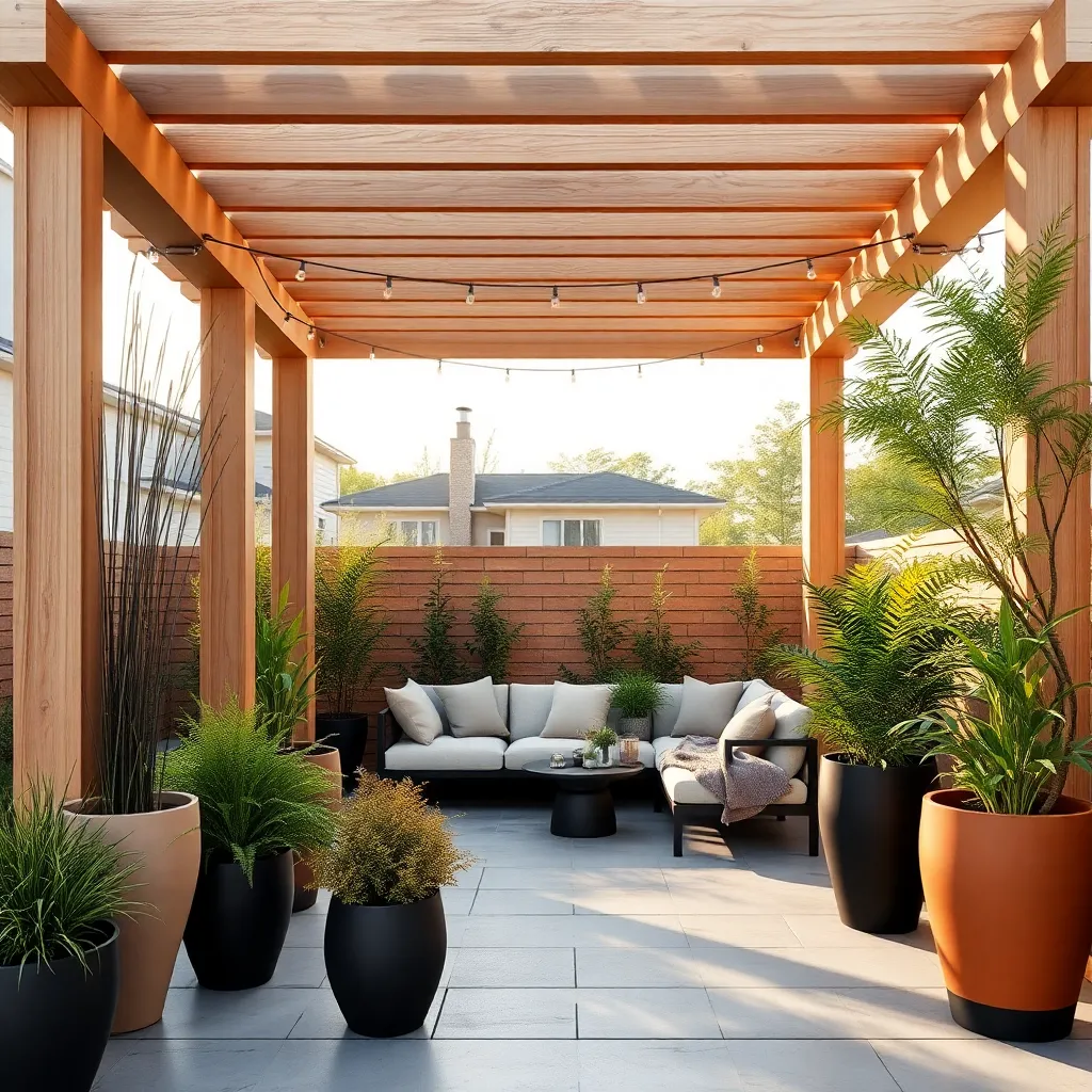 Incorporate Tall Planters Around Perimeter