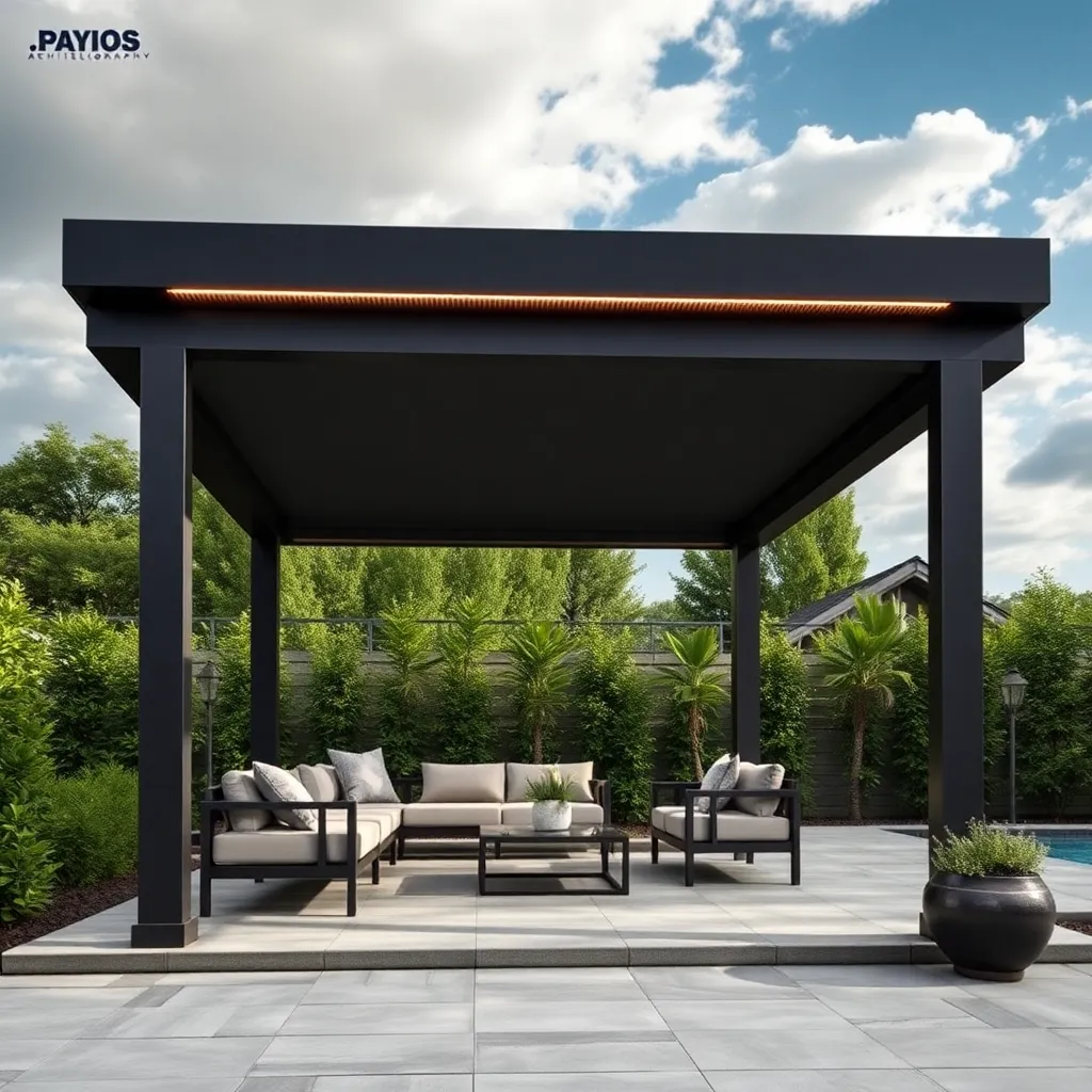 Modern Aluminum Pavilion (Sleek, Low-Maintenance Design)