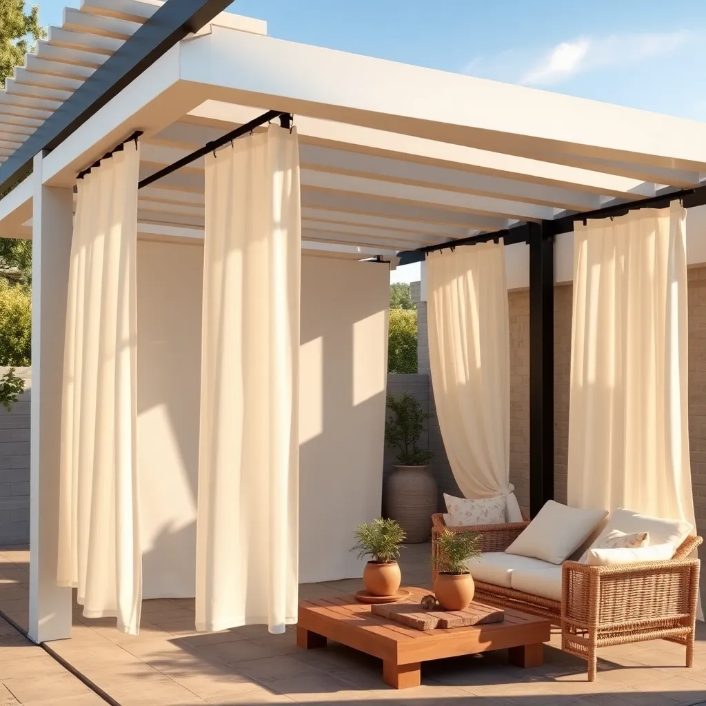 Mount Adjustable Outdoor Curtains