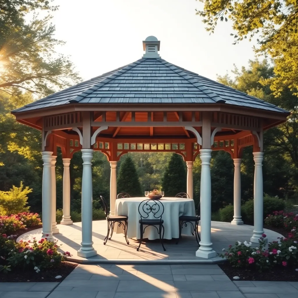 Traditional Gazebo Pavilion (Classic Elegance for Alfresco Meals)