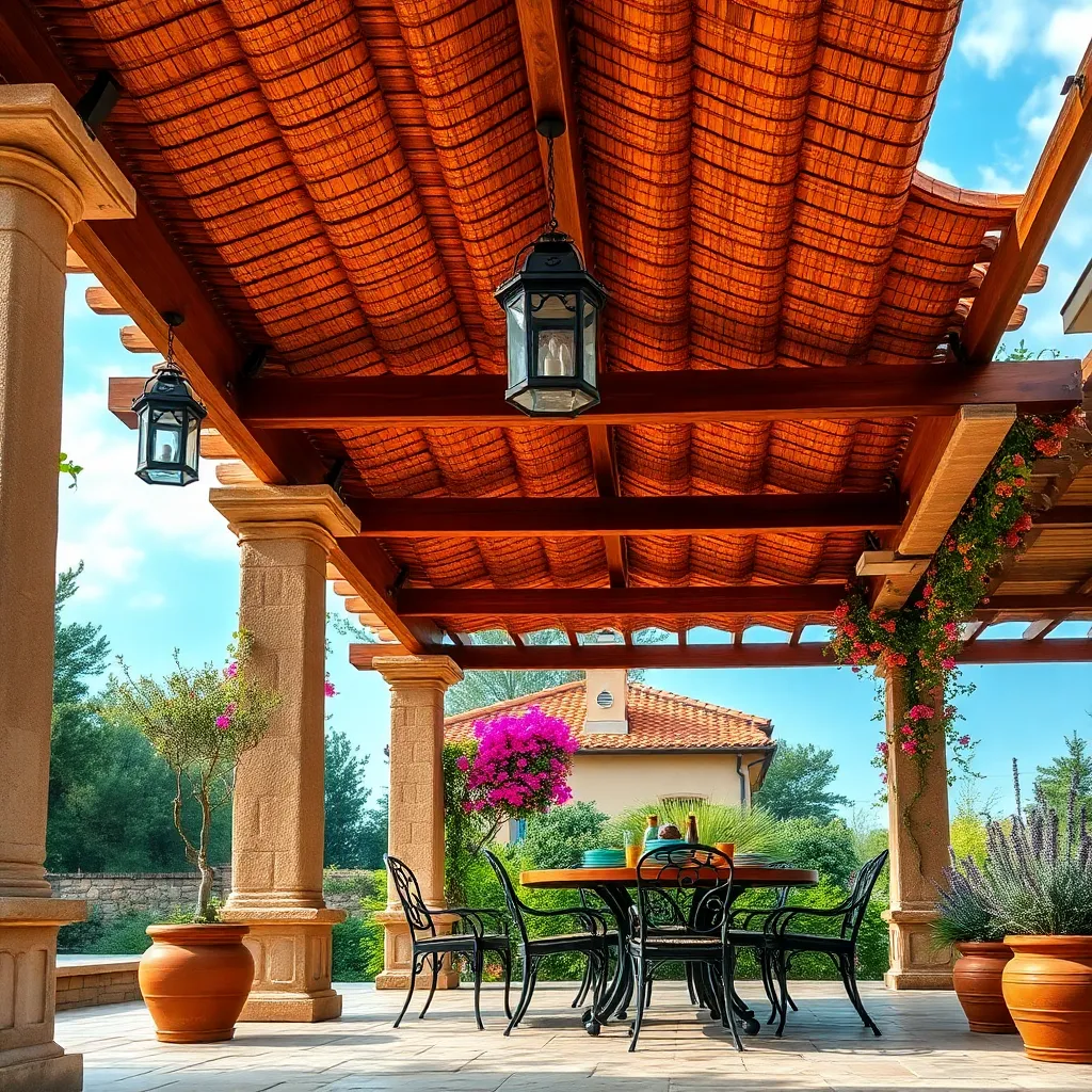 Mediterranean Style Pergola (Terracotta Tiles)