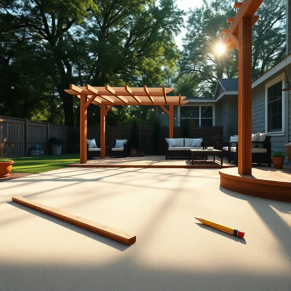 Measure and Mark Pergola Layout
