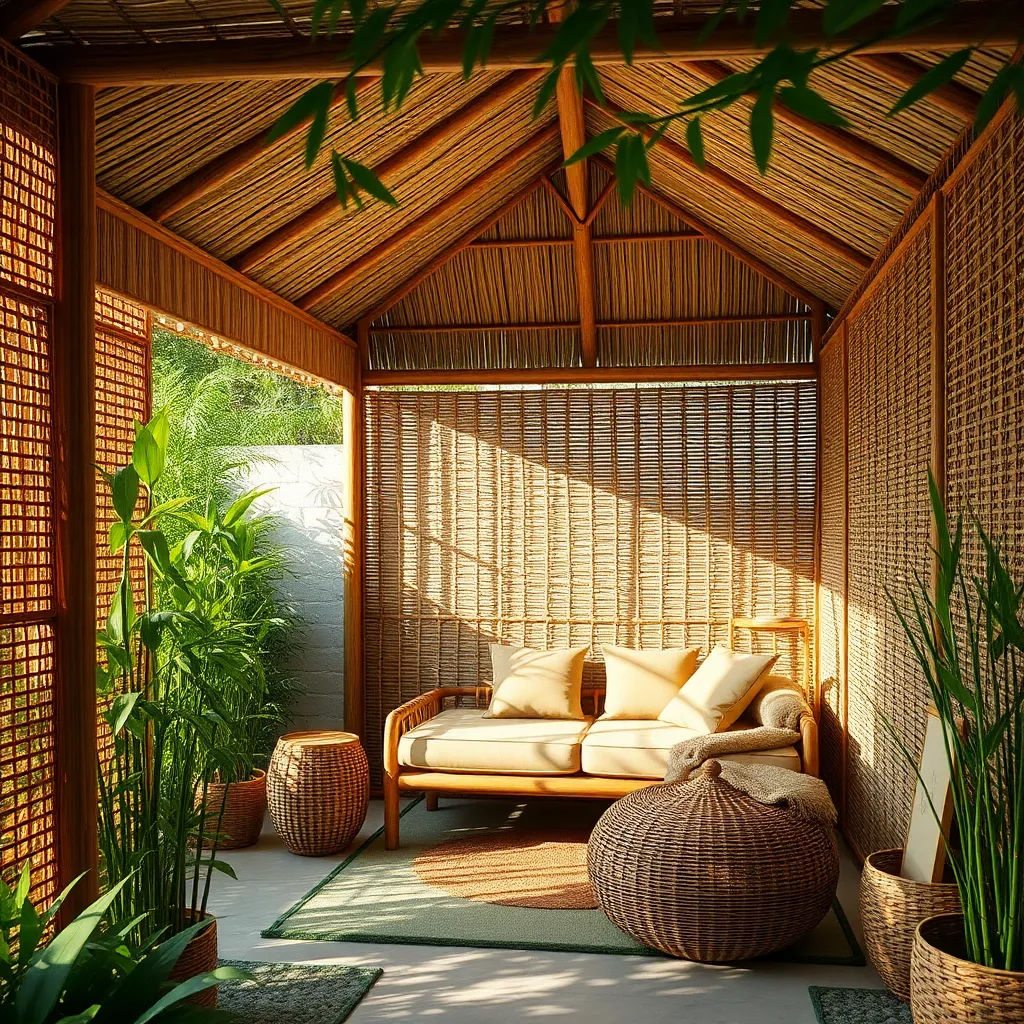 Bamboo Huts Blending Privacy and Style