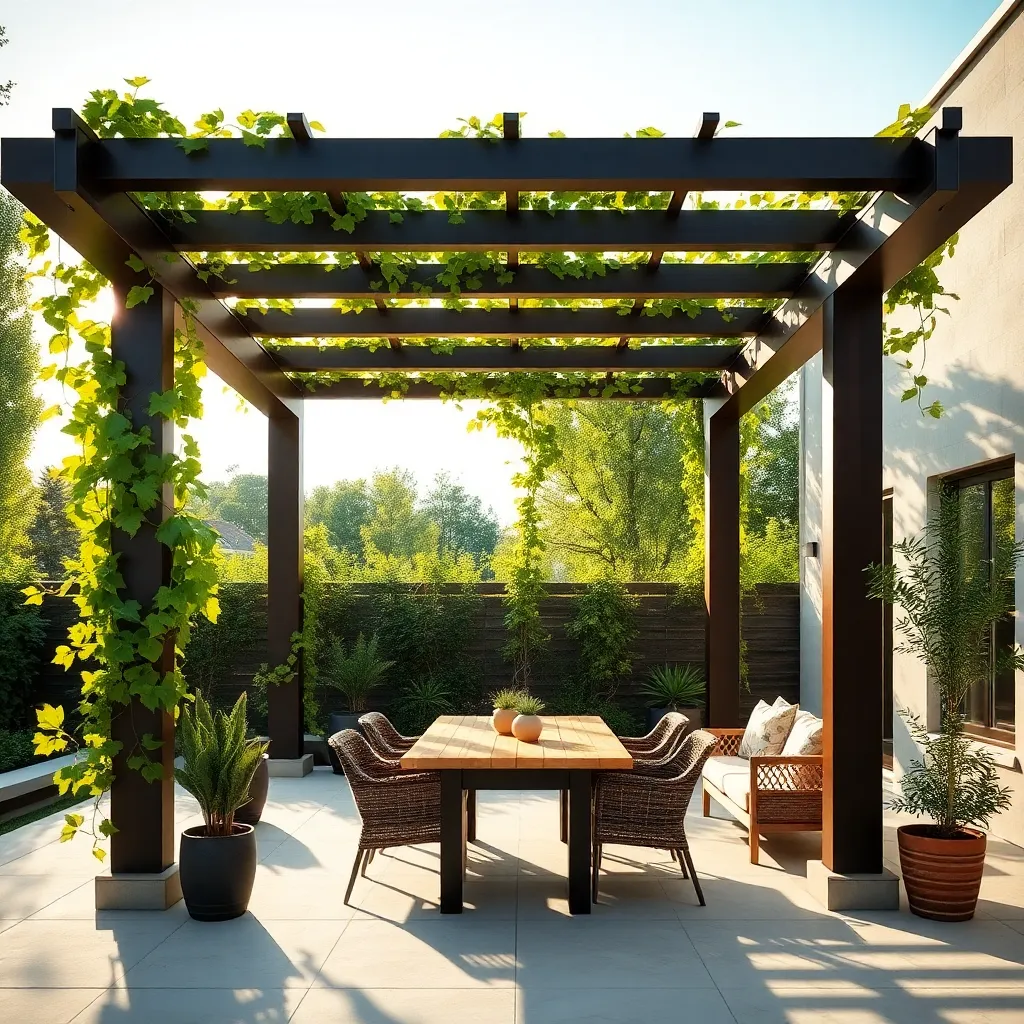 Build a Modern Pergola with Vines