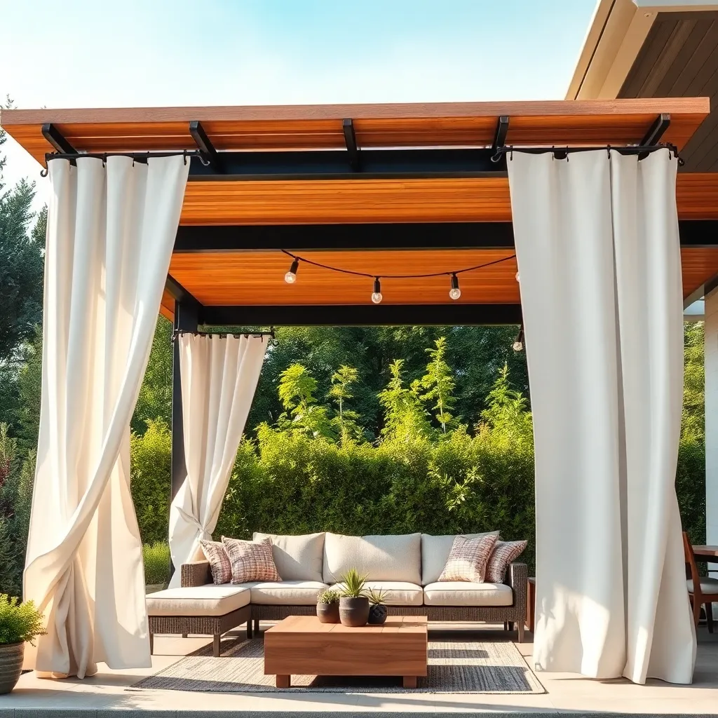 Hang Outdoor Curtains for Softness