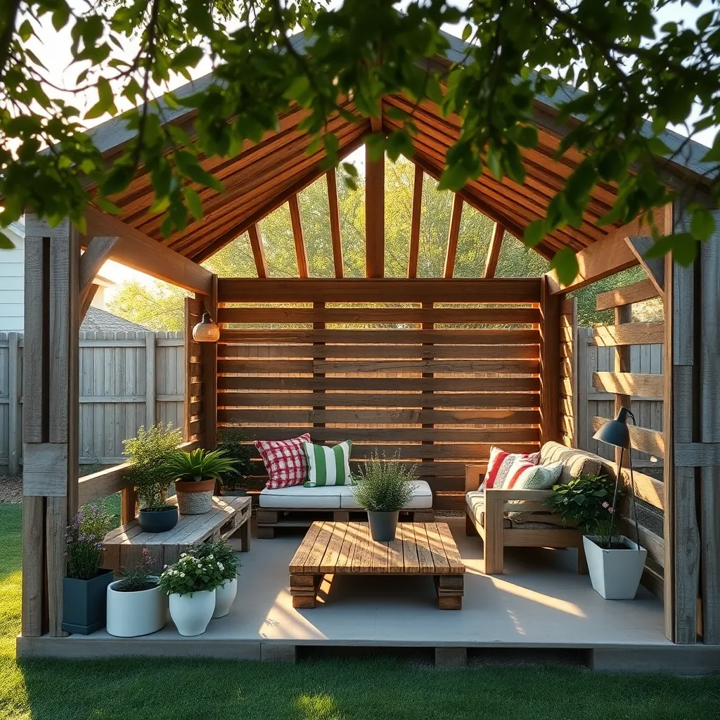 Crafting a Rustic Pallet Gazebo