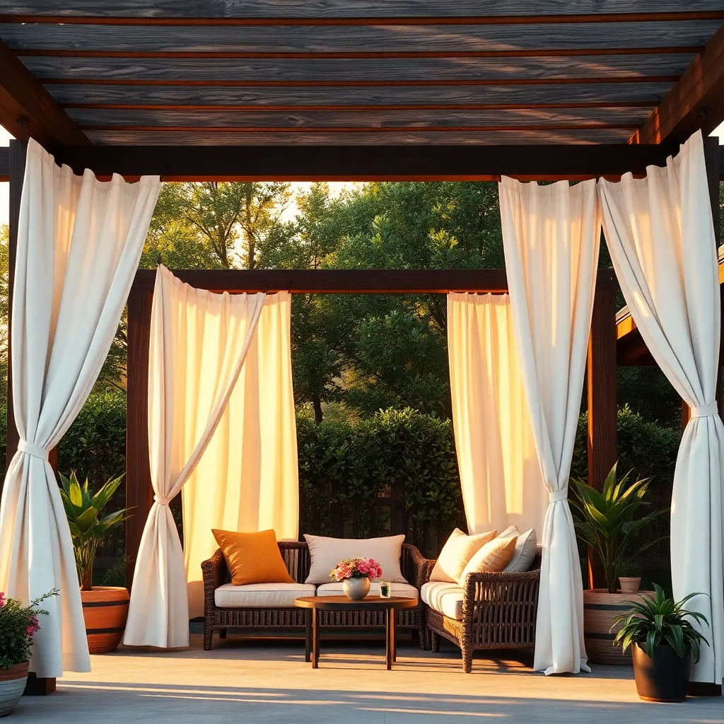 Outdoor Curtains Creating Cozy Corners