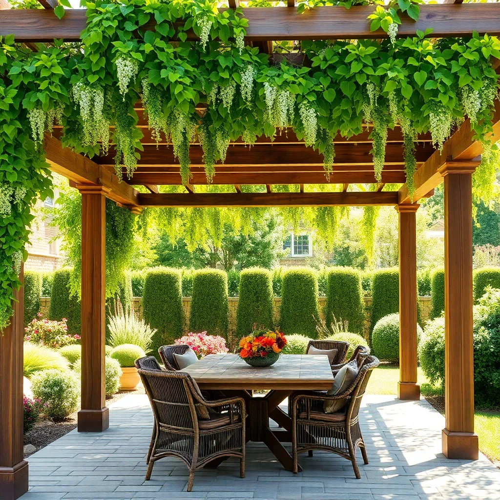 Pergolas with Climbing Plants