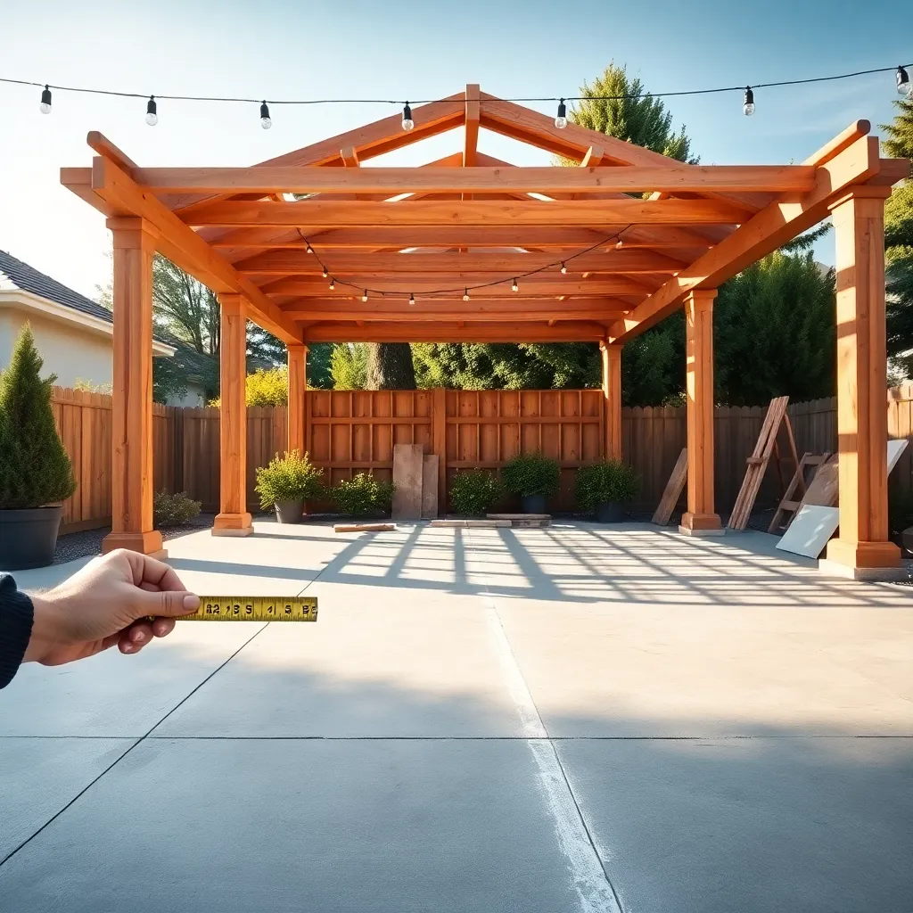 Measure and Mark Patio Dimensions