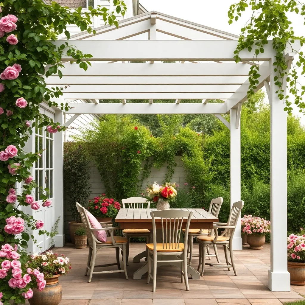 Cottage Charm Pergola (White Painted Pine)