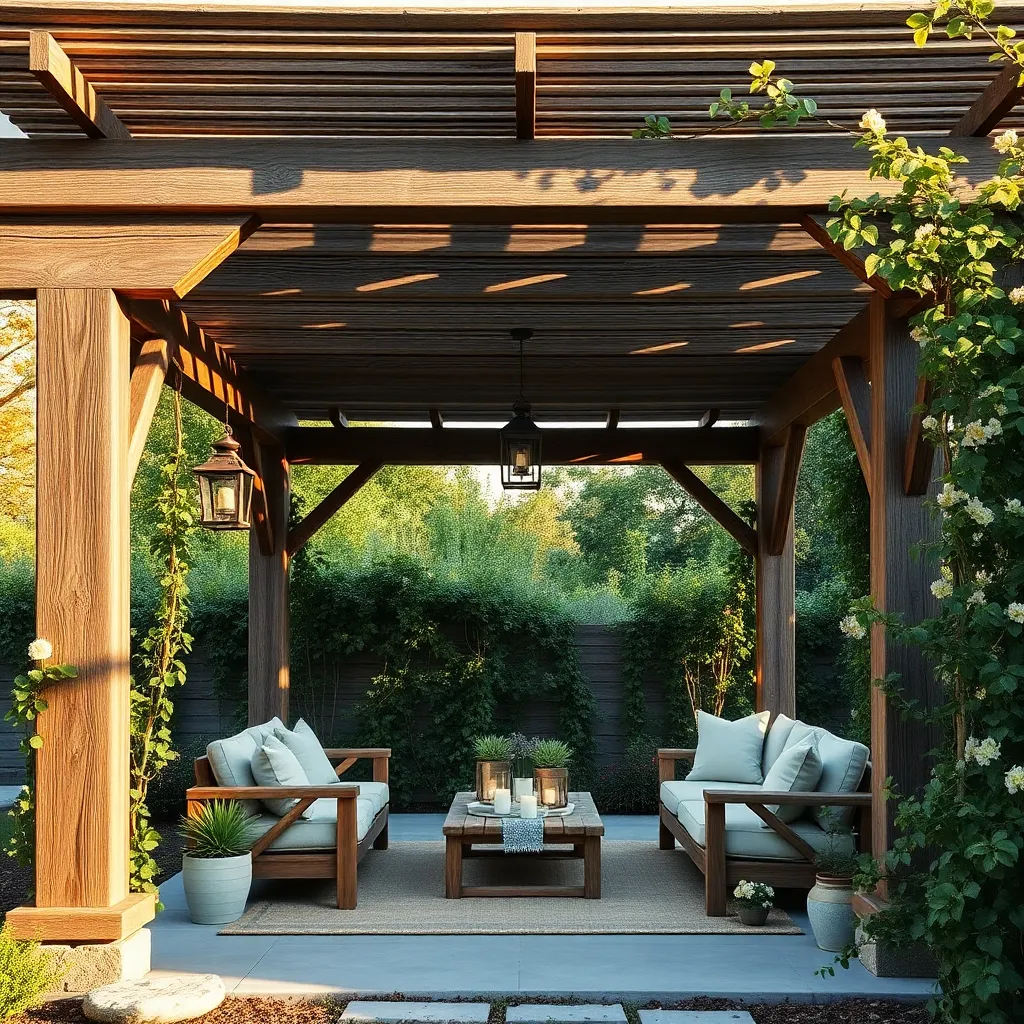 Build a Rustic Wooden Pergola