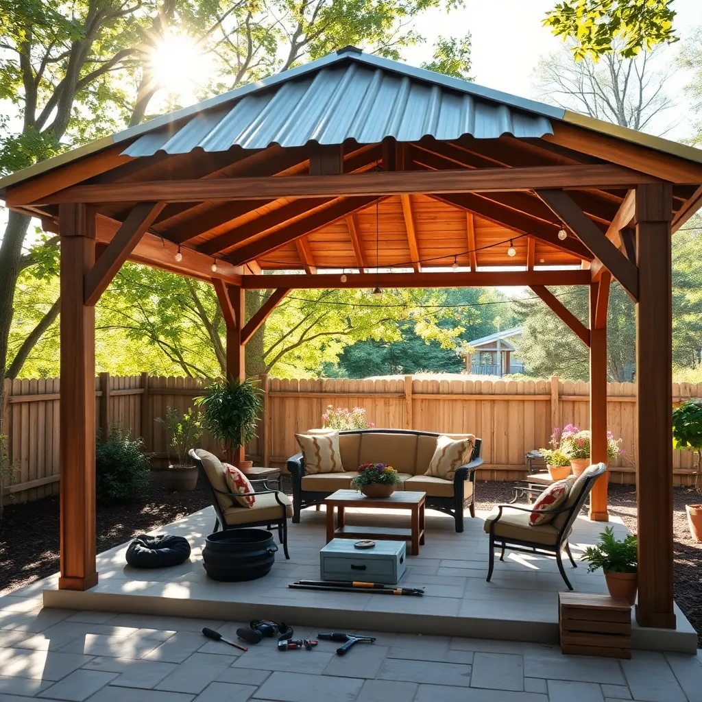 Installing Affordable Gazebo Roofing